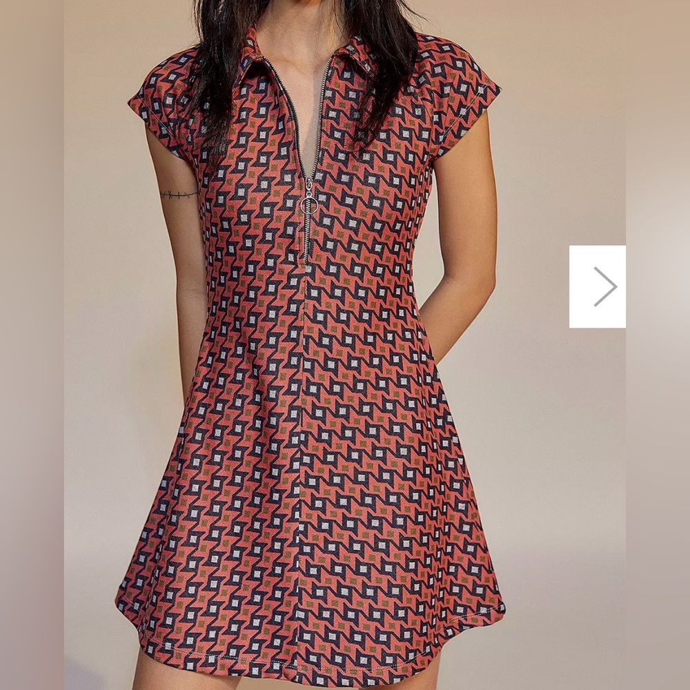 Urban Outfitters-  Arlo Zip-up Mini Dress. Women’s size S